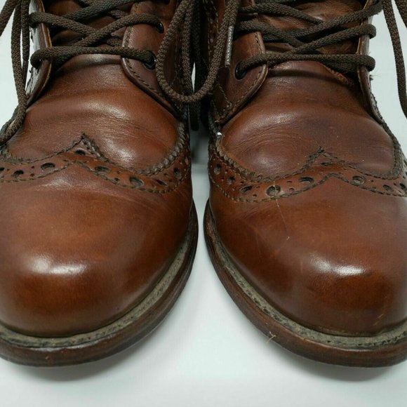 Frye Arkansas Brogue Wingtip Boots 8.5D Made in US - Picture 2 of 8